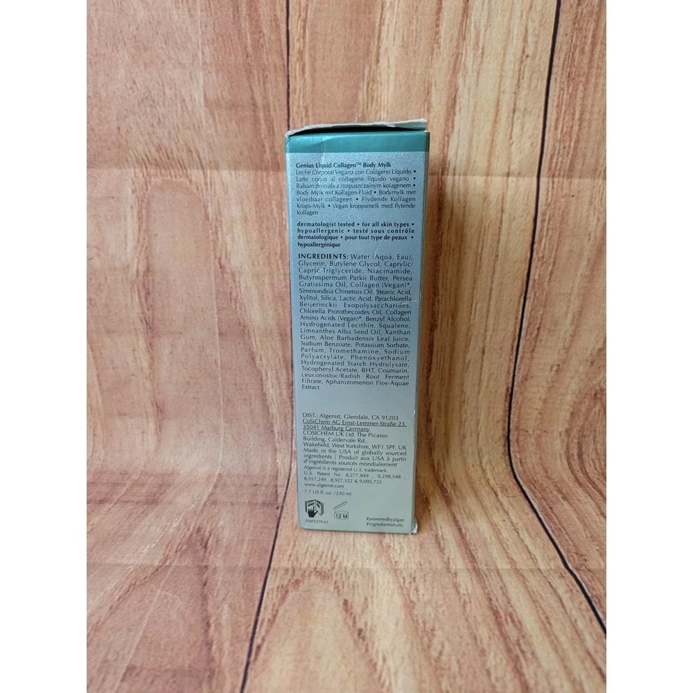 Algenist Genius Liquid Collagen Body Mylk 7.7oz Anti-Aging Vegan Alguronic Acid